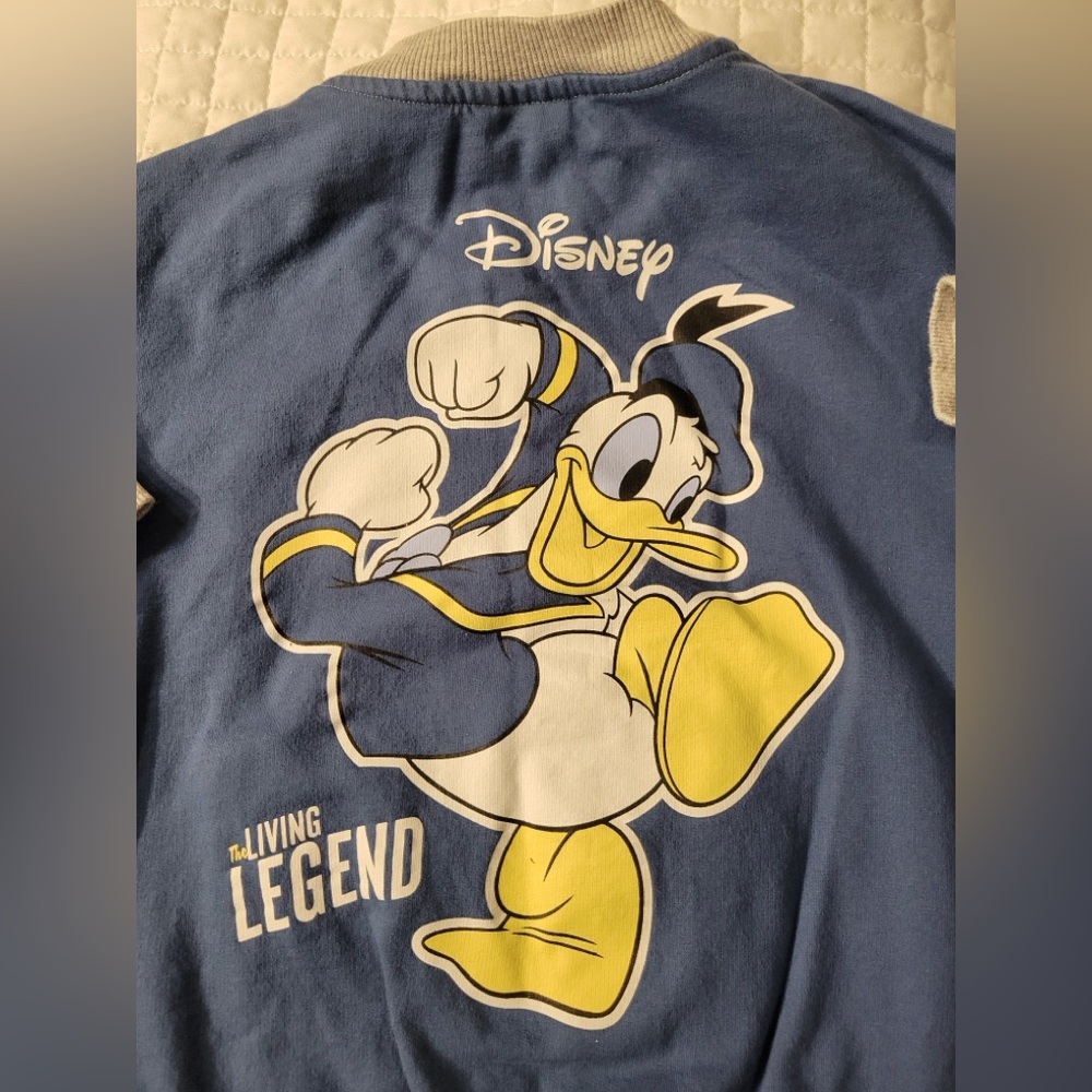 VTG Disney Donald Duck Kids Bomber Jacket Sweater Collectible Anniversary Fandom - Picture 3 of 10